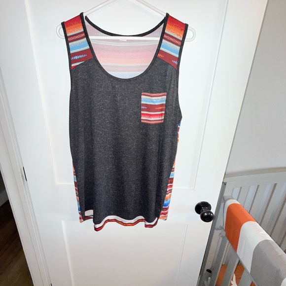 Multicolor Striped Women's Tank Top - Picture 1 of 4